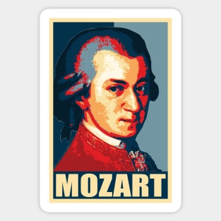 Mozart Propaganda Poster Pop Art Sticker